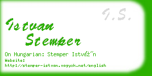 istvan stemper business card
